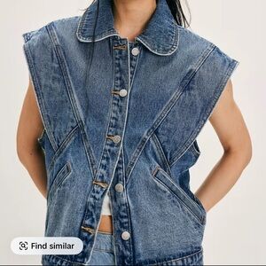 Oversized Denim Vest
